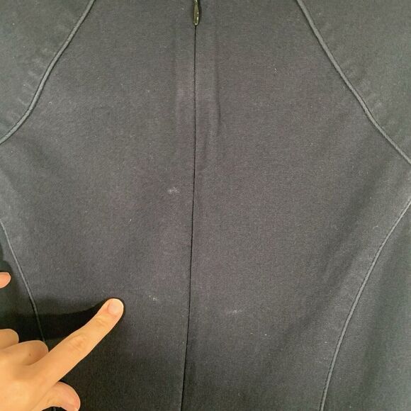 Banana Republic Shift Dress Women's 6 Dark Blue Sleeveless Vneck Zip Back - Picture 7 of 7